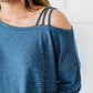 BiBi Rainy Day Strap Detail Knit Top -