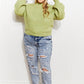 GeeGee Having Fun Reverse Stitch Cropped Sweater -
