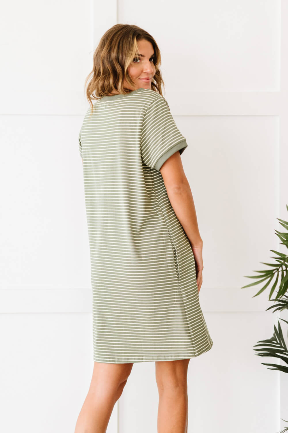 Cotton Bleu Simplicity is Best Striped T-Shirt Dress -