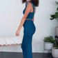 SHOPIRISBASIC One in a Million Denim Crop Top and Flare Pants Set -