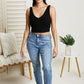 White Birch Sense of It All Cropped V-Neck Tank Top -