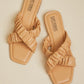 Cape Robbin Déjà Vu Ruched Slides -