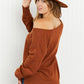 GeeGee Only the Best Full Size Rolled Edge V-Neck Sweater -