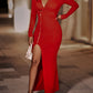Zip Up Split Maxi Dress -