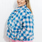 Davi & Dani Just For Show Gingham Teddy Shacket -
