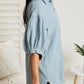 GeeGee La La Land Gauze Button-Up Tunic in Sage -