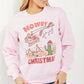 WKNDER Howdy Christmas Full Size Graphic Sweatshirt -
