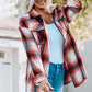 Plaid Button Up Shirt Jacket with Pockets -