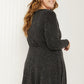 White Birch Photo Op Full Size Metallic Dress with Built-In Shorts -