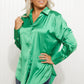 GeeGee New Love Satin Button Down Shirt -