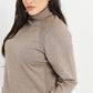 Emerald Collection Northwest Full Size Ribbed Detail Turtleneck Sweater -