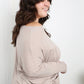 Zenana Full Size Round Neck Dropped Shoulder Tunic Top in Ash Mocha -