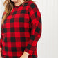 Acting Pro Washington Woodlands Full Size Plaid Juliet Sleeve Top -