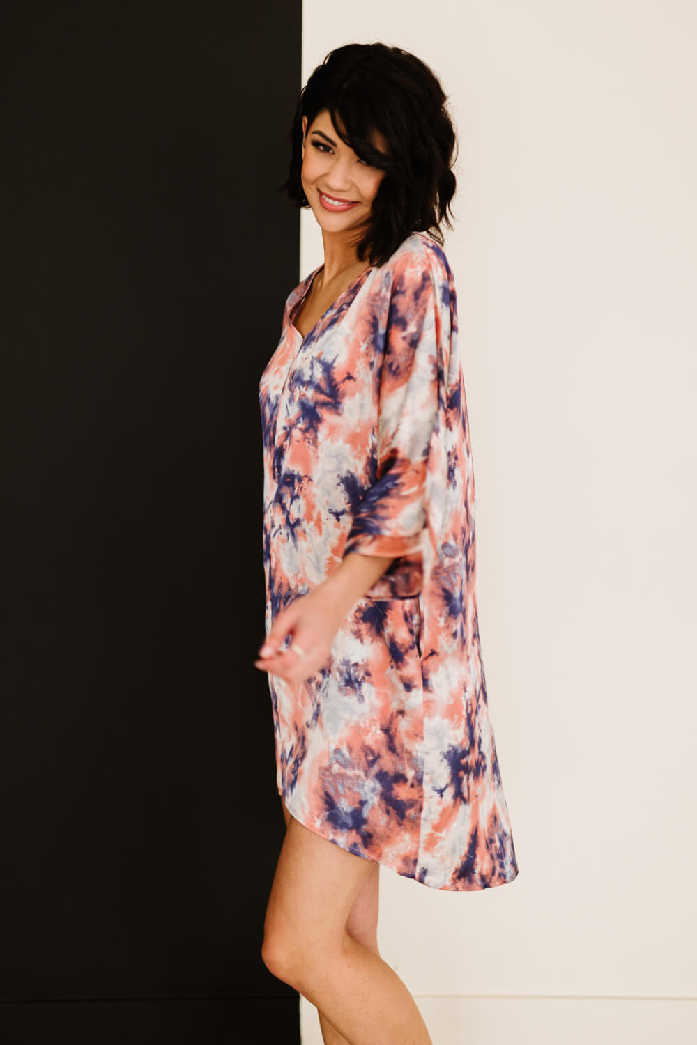 Dress Day Tie-Dye Angel Satin Dress -