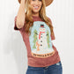 Lotus Fashion Be Merry Acid Wash Graphic Tee -