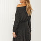 White Birch Photo Op Full Size Metallic Dress with Built-In Shorts -