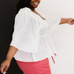 Mittoshop R.S.V.P. Flare Sleeve Peplum Blouse -