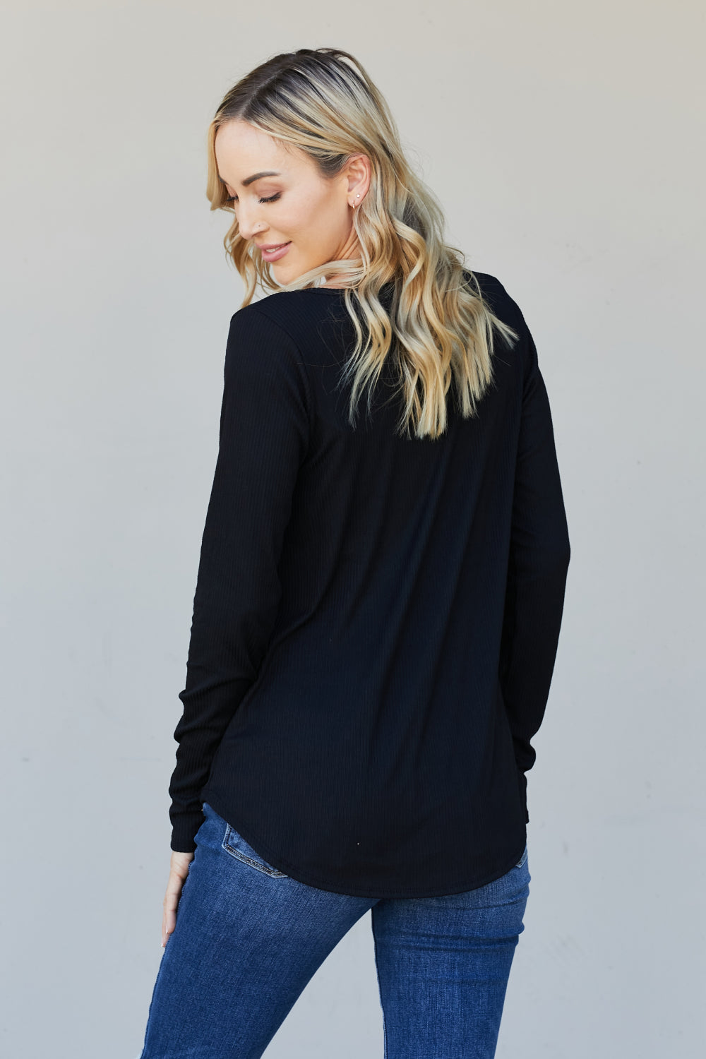 Heimish Full Size Scoop Neck Long Sleeve Top -