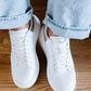 Berness Kicks and Giggles Chunky Sole Sneakers in White and Gold -