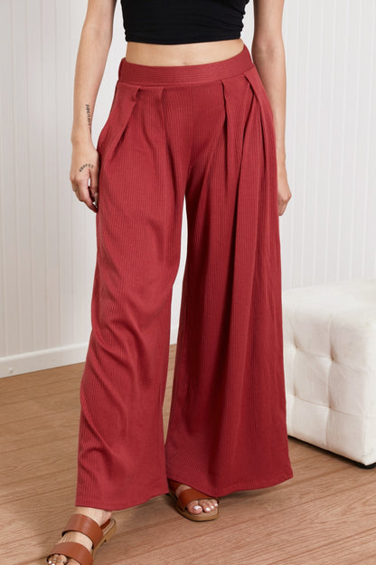 Jade By Jane Lookin' Chic Wide Leg Pants - Terracotta / S