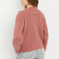 Andree by Unit Central Park Full Size Half-Zip Ribbed Sweater -
