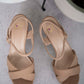 Fortune Dynamic Genuine Joy Crisscross Block Heel Sandals -