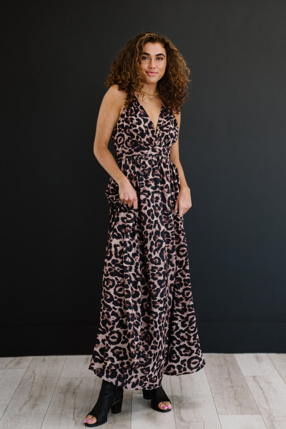 Sweet Generis Never Stop Leopard Maxi Dress -