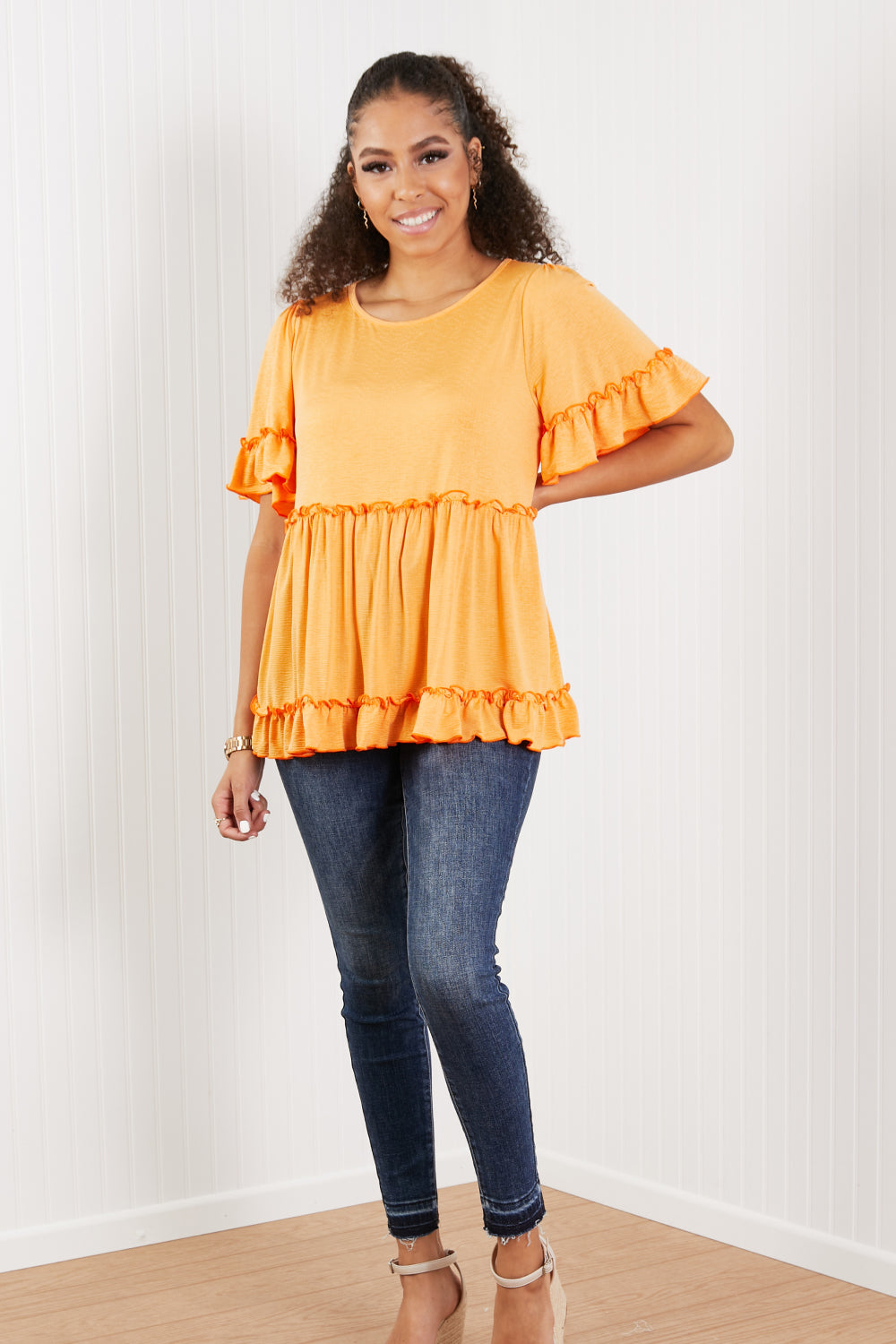 Hailey & Co Our Song Ruffled Babydoll Top -