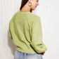 GeeGee Having Fun Reverse Stitch Cropped Sweater -