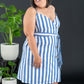 Davi & Dani Never Let Go Striped Sleeveless Dress -