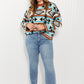 Andree by Unit Southwestern Sunset Full Size Geometric Mock Neck Sweater -