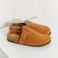 Qupid Sliding Through Life Faux Fur Lined Clog Mules -