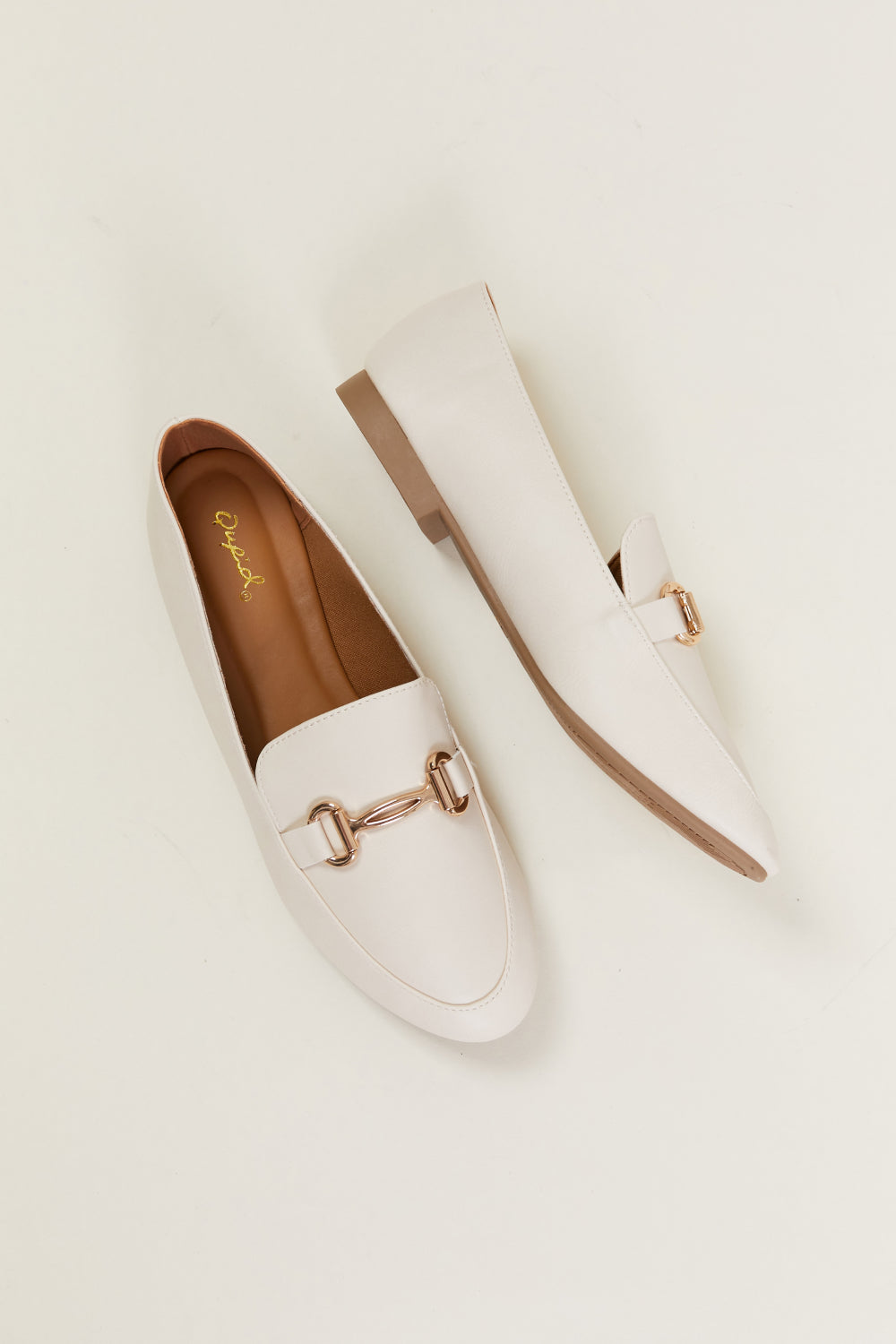 Qupid 9 to 5 Ballerina Metal Detail Loafers -