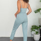 SHOPIRISBASIC Let's Do This Bustier and Joggers Lounge Set in Sage Green -