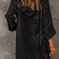Drawstring Hooded Longline Jacket -