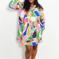 Cotton Bleu Disco Days Full Size Printed Airflow Dress -