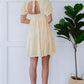 Davi & Dani All About Eyelet Dress in Baby Yellow -