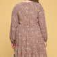 ODDI Floral Tiered Dress -