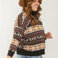 CY Fashion Reindeer Retreat Full Size Fair Isle Christmas Sweater -