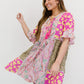 ODDI So Happy Together Full Size Run Patchwork Print Dress -
