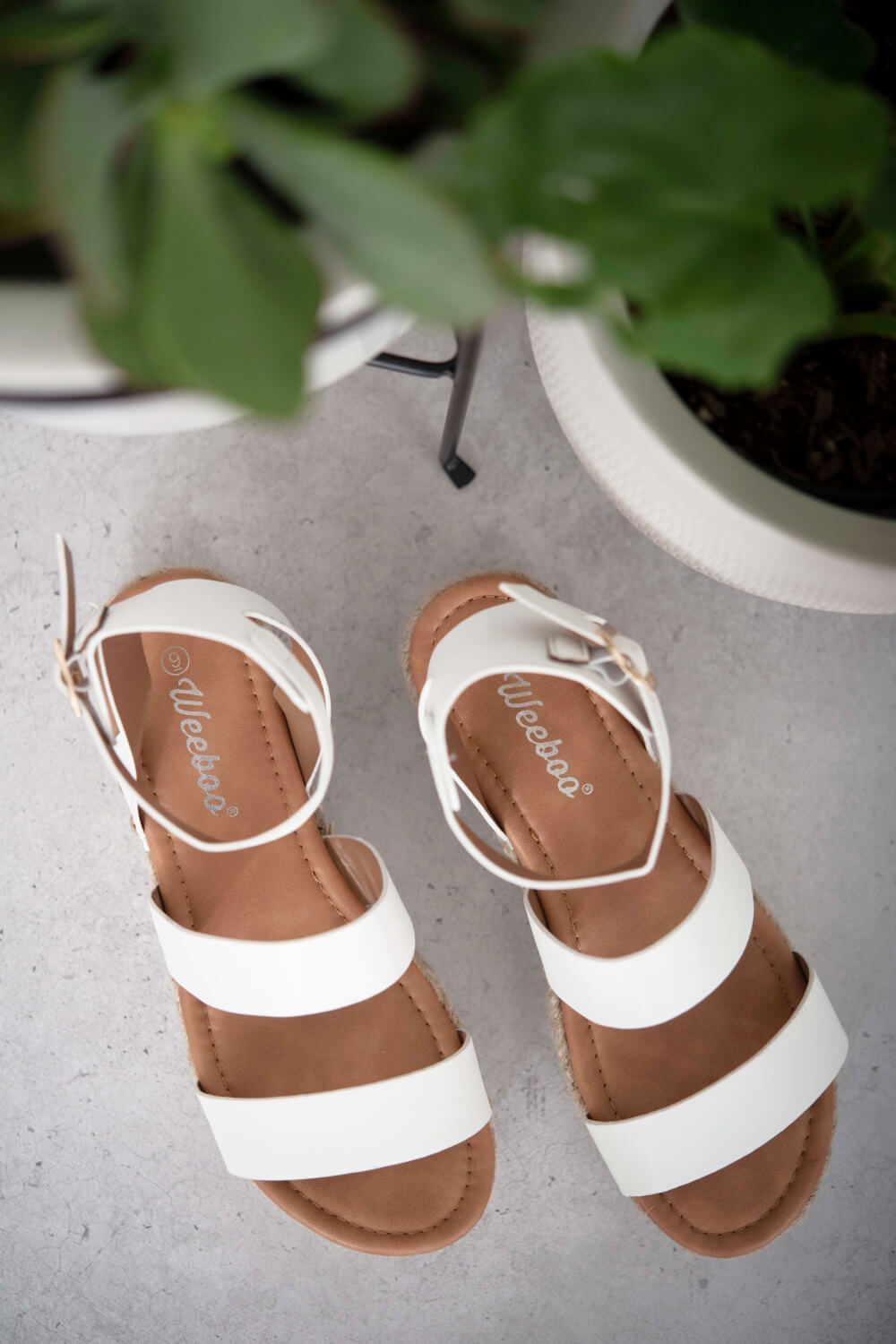 WeeBoo On the Doorstep Espadrille Platform Sandals in White -