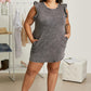 Sew In Love Cascade Springs Acid Wash Dress in Black -