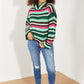 Davi & Dani Midwest Striped Turtleneck Tunic Sweater -