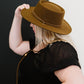Fame Adventures to Come Faux Leather Strap Fedora -