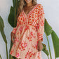 Floral Tassel Tie Drawstring Waist Dress -