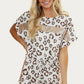 White Birch Make it Last Mixed Print Color Block Tee - Leopard / XL