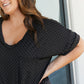 Sew In Love Let's Meet Up Polka Dot Tee in Black -