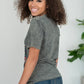 Lotus Fashion Wild West Card Graphic Tee in Stone Grey -