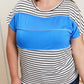 Sew In Love Ideal Date Color Block Striped Tee in Blue -