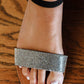 DDK The Extra Mile Rhinestone Sandals in Black -